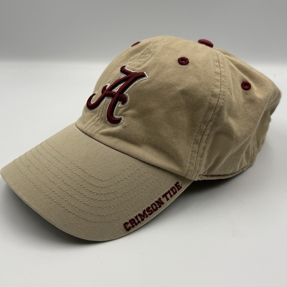 Alabama Crimson Tide 47 Twins Strapback Hat Khaki Bama NCAA College Football